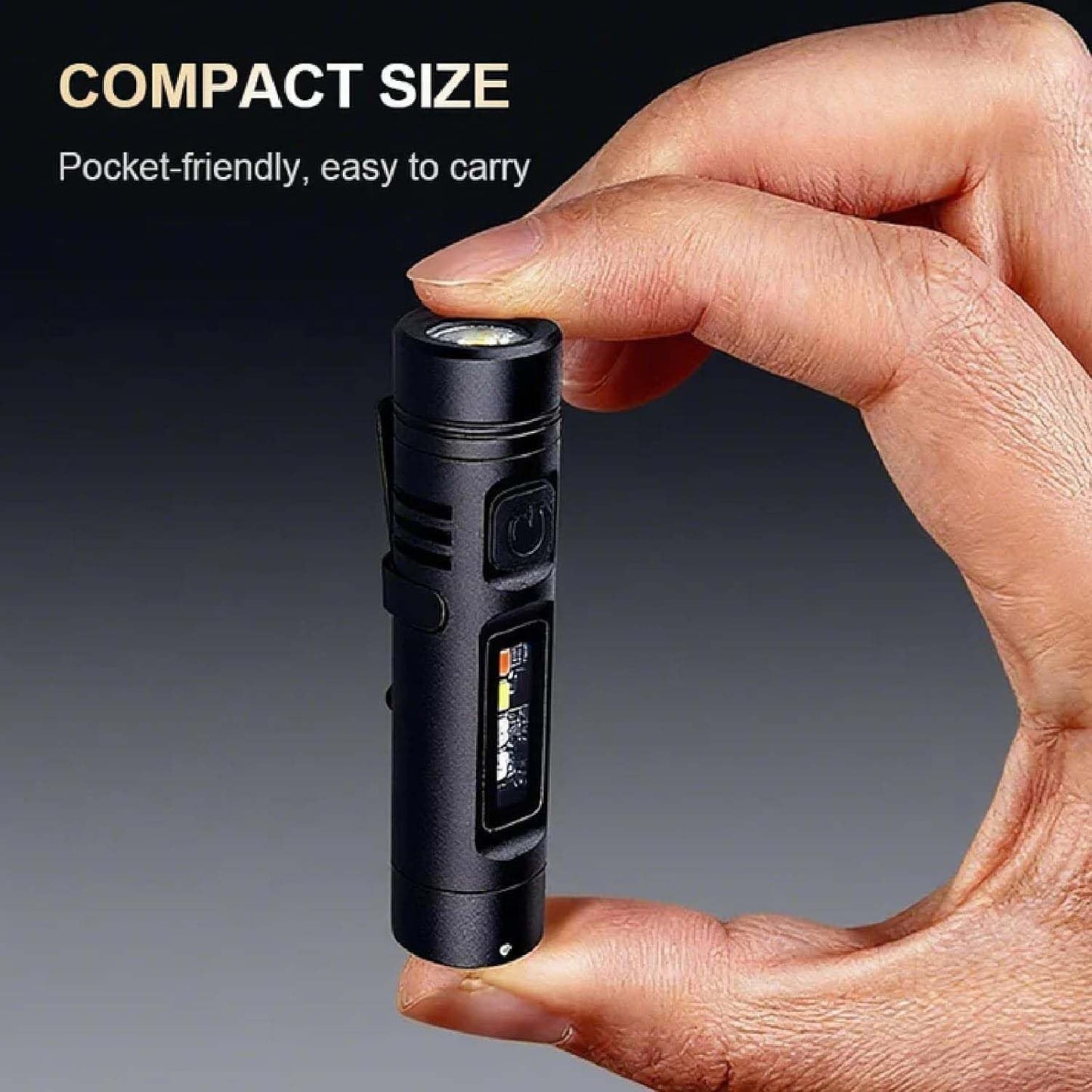 🔦Pocket Rechargeable EDC Flashlight: Mini Keychain Light