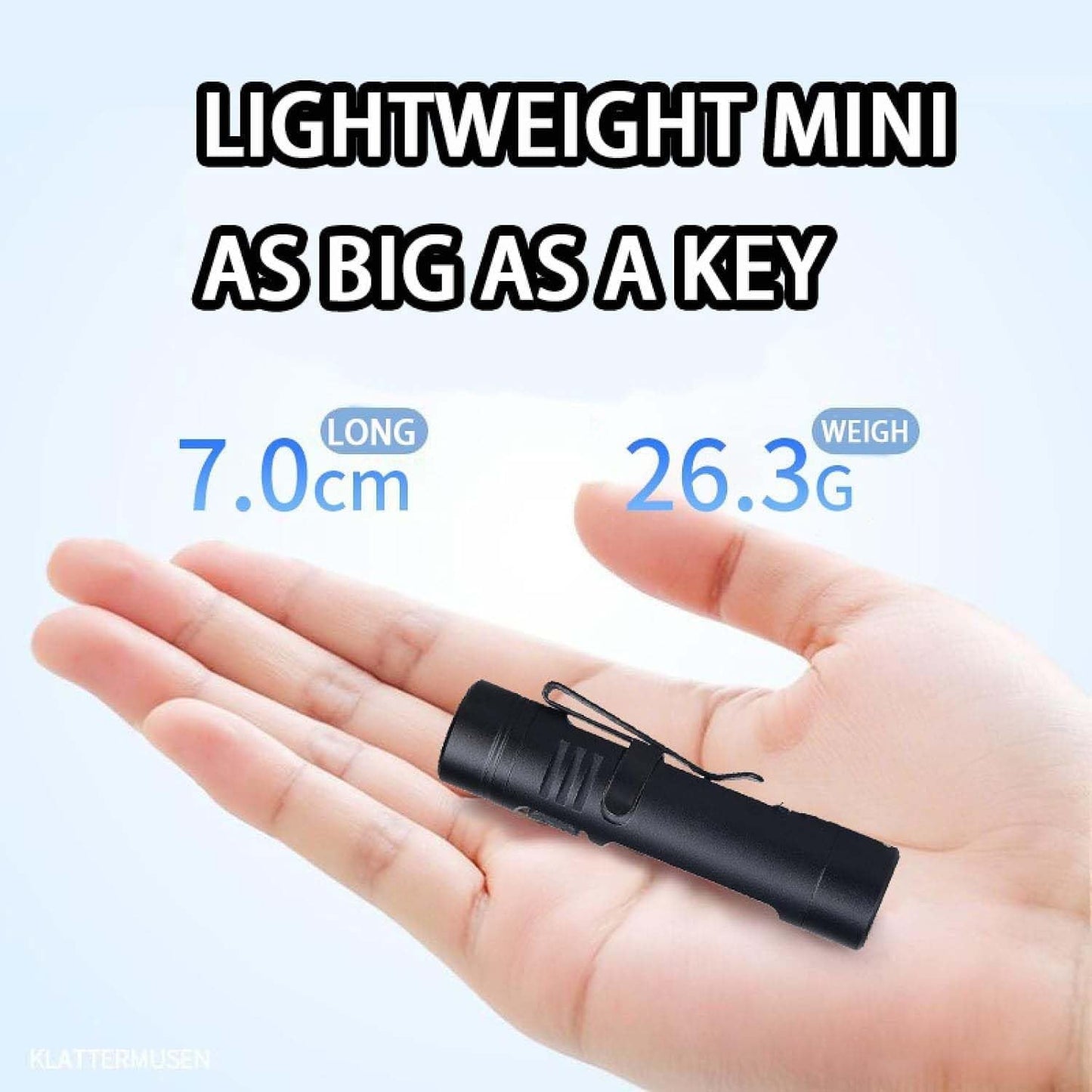 🔦Pocket Rechargeable EDC Flashlight: Mini Keychain Light