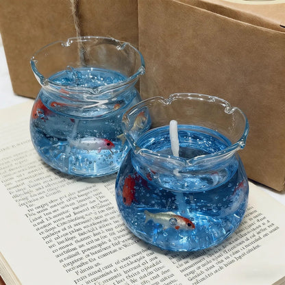 🔥LAST DAY 49% OFF🔥 - Tranquil Ocean Collection  Scented Bubble Fish Tank Candle🐟️