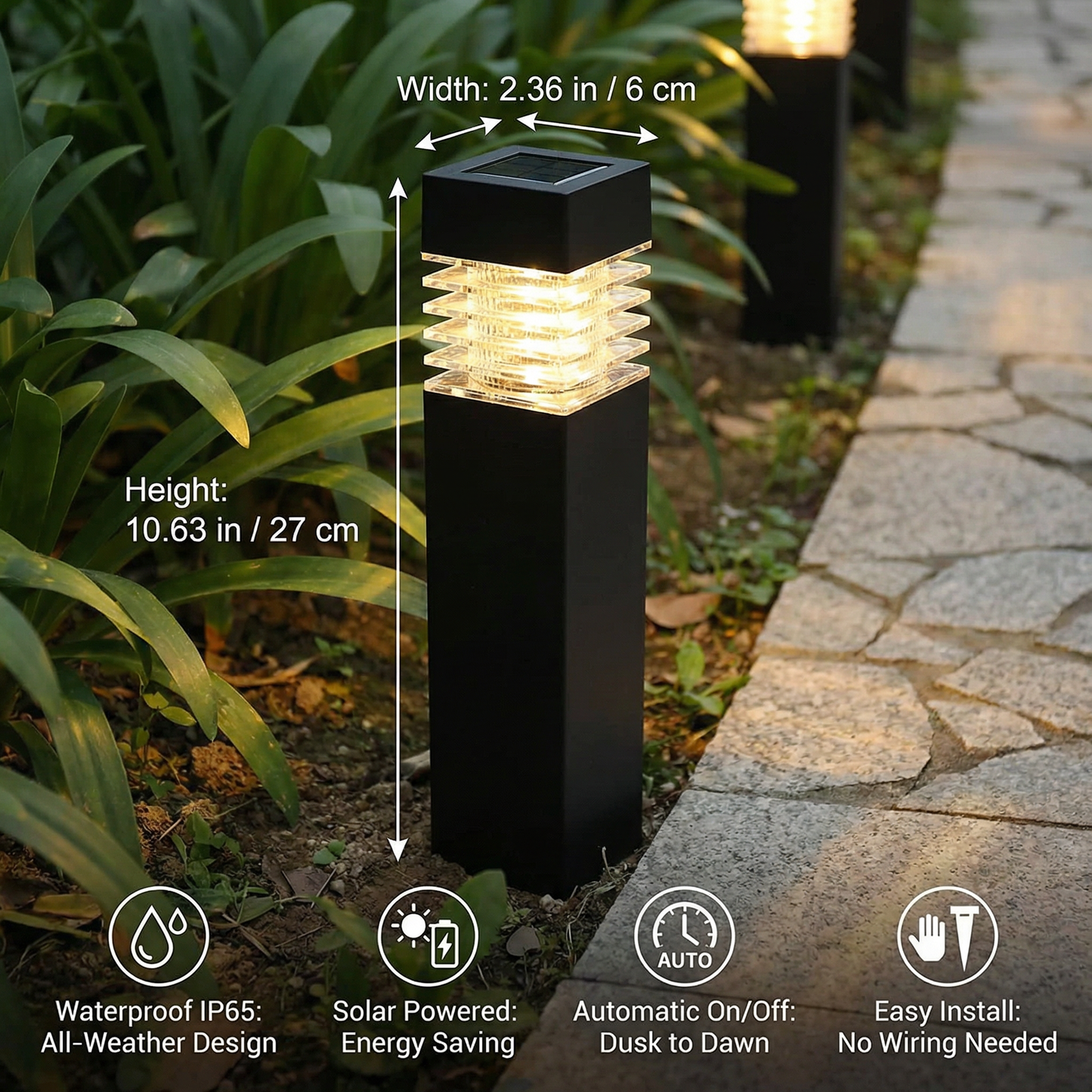 Solar LED Ground Lights – Waterproof Garden Lights for Pathway, Lawn & Patio