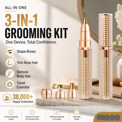 ✂️ 2026 Sale — Over 38,000 Sold!🔥 Portable Electric Eyebrow Trimmer – Interchangeable Heads 🪒