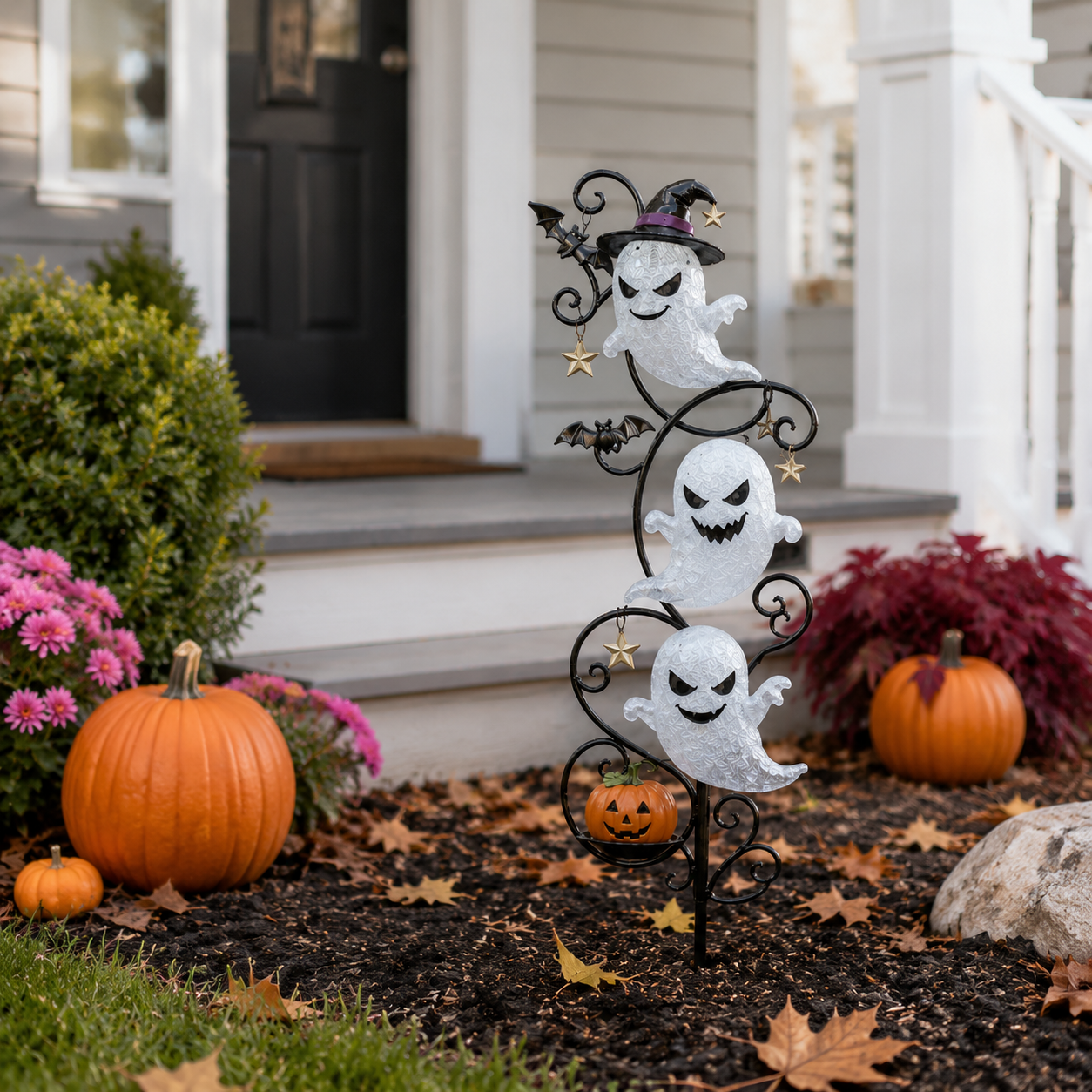 👻🎃 Cute Solar Ghost Garden Stake – The Perfect Halloween Outdoor Decoration
