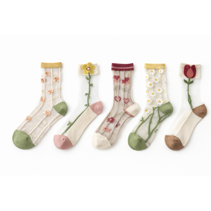 ✨Vintage Floral Sheer Summer Socks  – 50% OFF Today Only! ✨