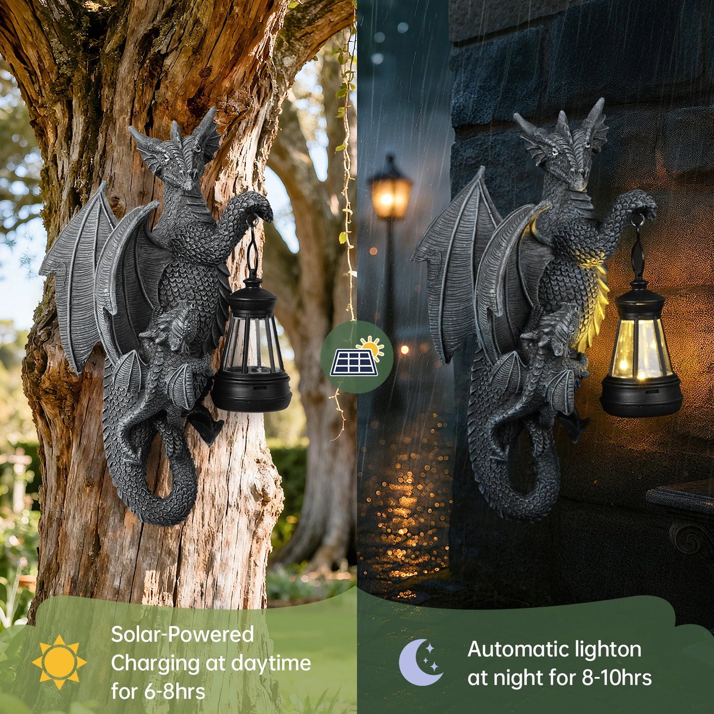 Eco-Friendly Solar Dragon Tree Statue