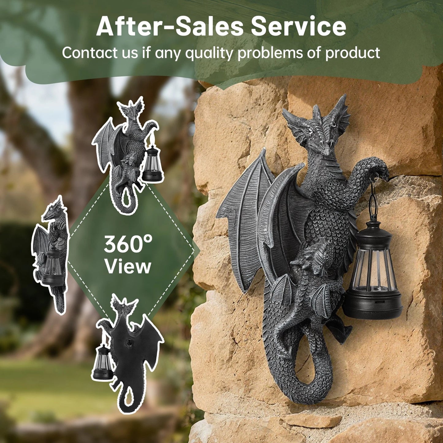 Eco-Friendly Solar Dragon Tree Statue