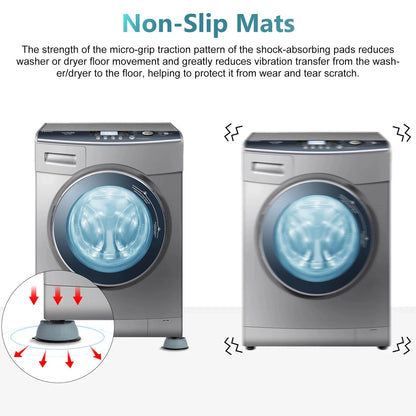 ⚡ Last Day 47% OFF – 4PCS Anti Vibration Washing Machine Mats Support Anti-Slip Rubber Feet Base Pads