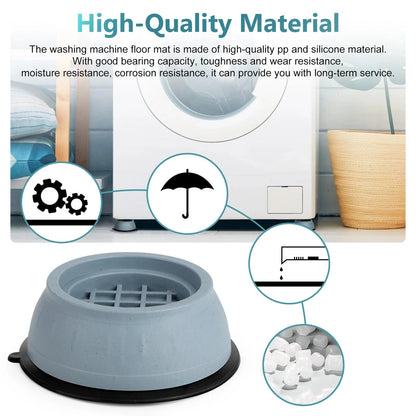 ⚡ Last Day 47% OFF – 4PCS Anti Vibration Washing Machine Mats Support Anti-Slip Rubber Feet Base Pads