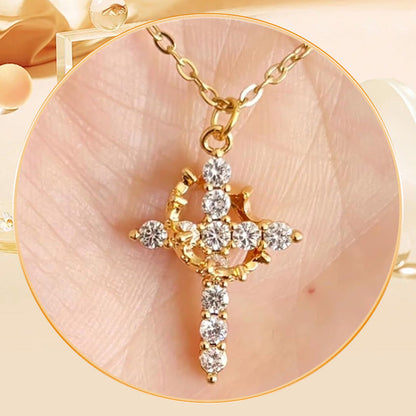 ✨LAST DAY 70% off✨The Forever Cross & Crown Necklace👑
