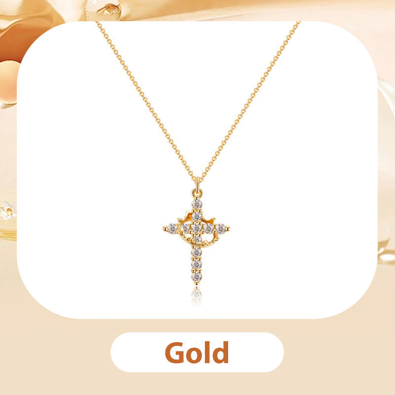 ✨LAST DAY 70% off✨The Forever Cross & Crown Necklace👑