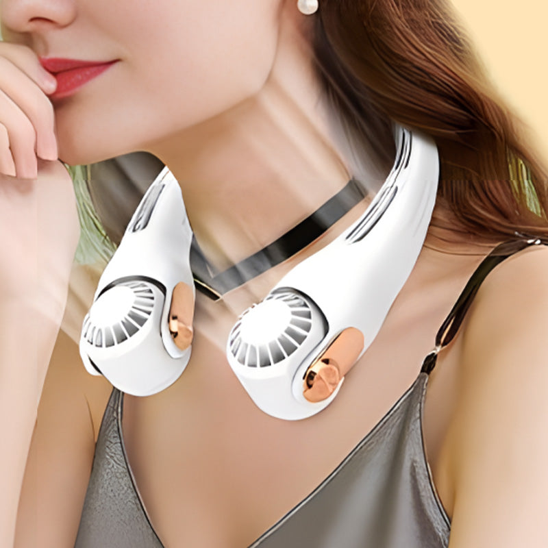🥳2026 HOT SALE🥳💨 48% OFF!🍃 Neck Air Conditioner Fan – Ultra‑quiet, 360° rotating, 3 speeds. Hands‑free cooling, long battery. Summer essential! 😎🌬️