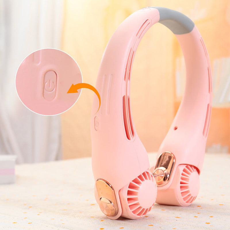 🥳2026 HOT SALE🥳💨 48% OFF!🍃 Neck Air Conditioner Fan – Ultra‑quiet, 360° rotating, 3 speeds. Hands‑free cooling, long battery. Summer essential! 😎🌬️