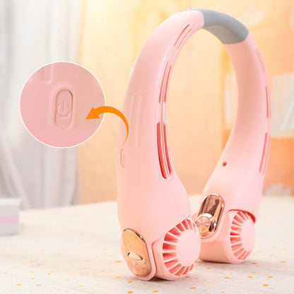 🥳2026 HOT SALE🥳💨 48% OFF!🍃 Neck Air Conditioner Fan – Ultra‑quiet, 360° rotating, 3 speeds. Hands‑free cooling, long battery. Summer essential! 😎🌬️