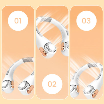 🥳2026 HOT SALE🥳💨 48% OFF!🍃 Neck Air Conditioner Fan – Ultra‑quiet, 360° rotating, 3 speeds. Hands‑free cooling, long battery. Summer essential! 😎🌬️