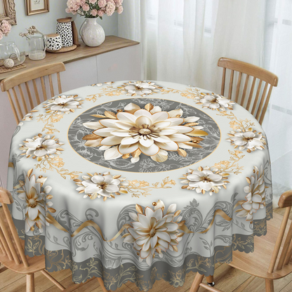 ⏳Limited-time 50% off⏰Elegant Waterproof Embossed Floral Tablecloth🌸✨