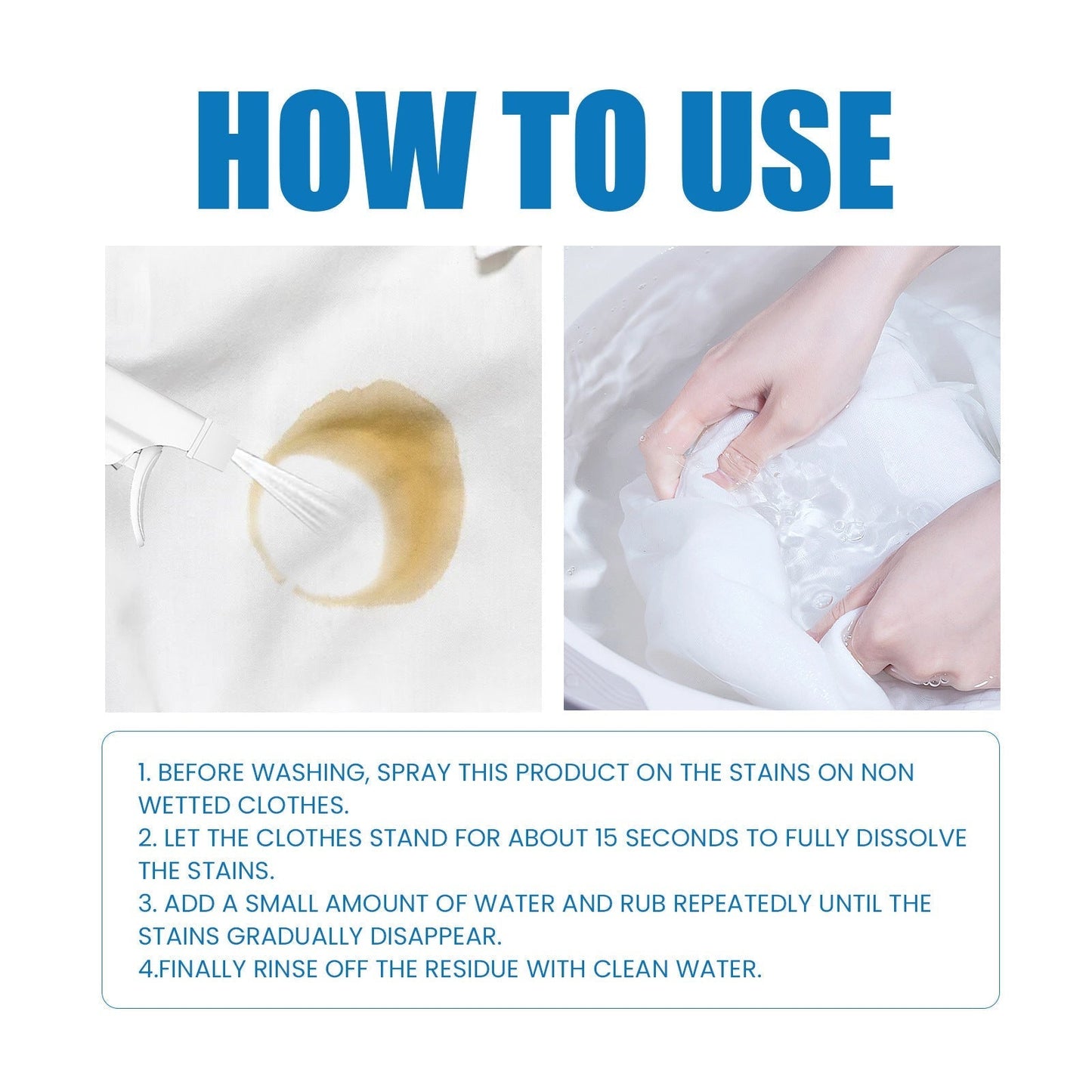 🔥Last Day 49% OFF -Powerful Laundry Stain Remover Spray