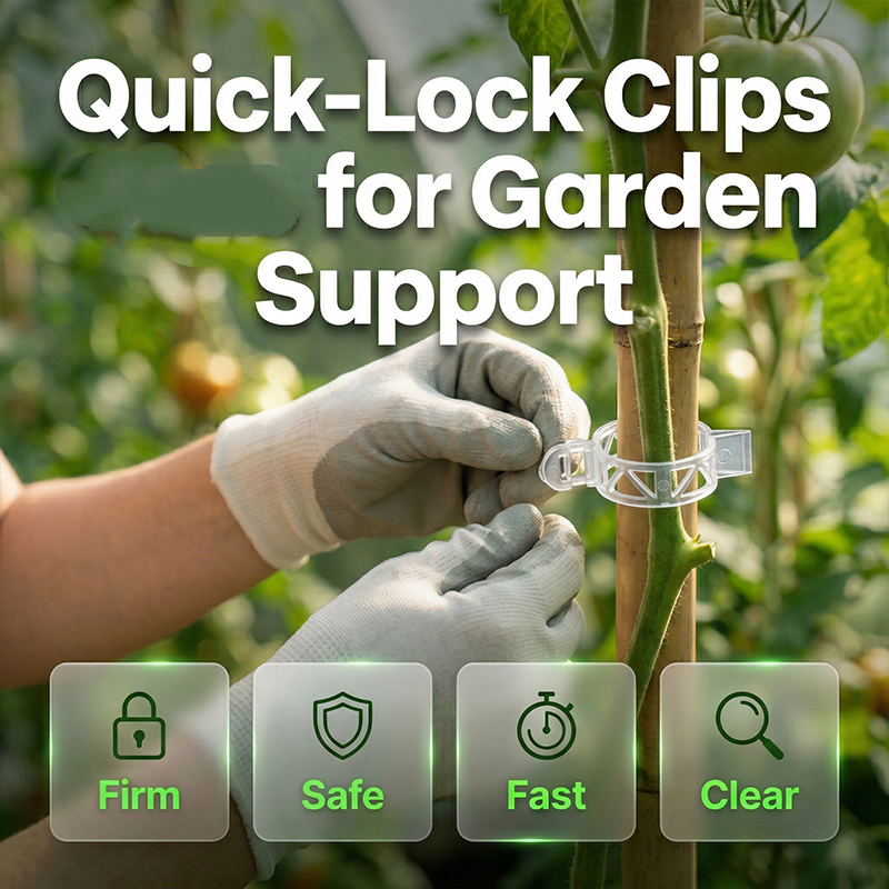 🧷 49% OFF NOW ! ⚡ 100 PCS Quick-Lock Plant Support Clips – Sturdy Support, Easy Install & Reusable Design 🌱