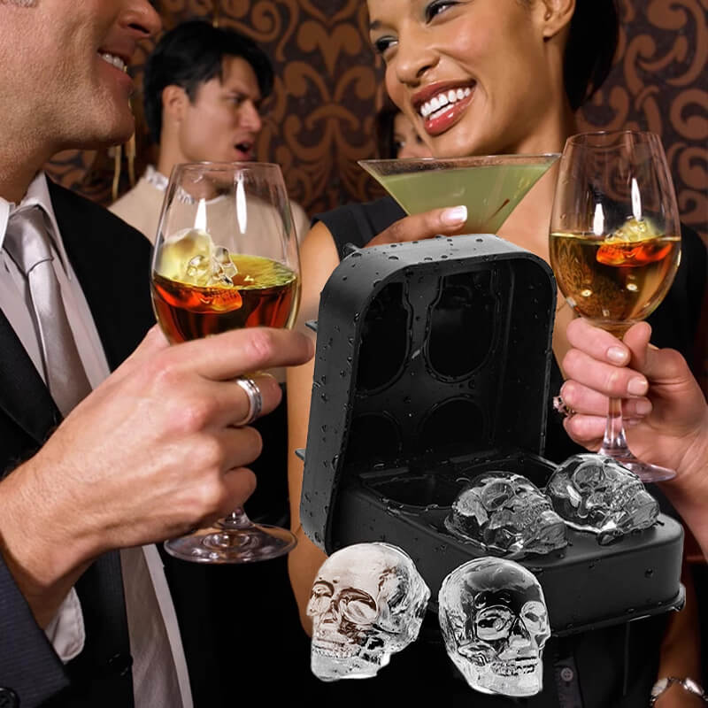 ⏳Limited-time special⏰DIY "skull" silicone ice cube tray🧊
