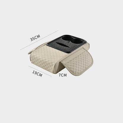 Car Armrest Storage Organizer with Cup Holder