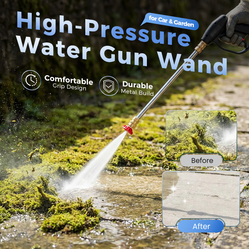🔥 Last Day Deal – High-Pressure Water Gun | 3 Nozzles & Heavy-Duty Aluminum ✨