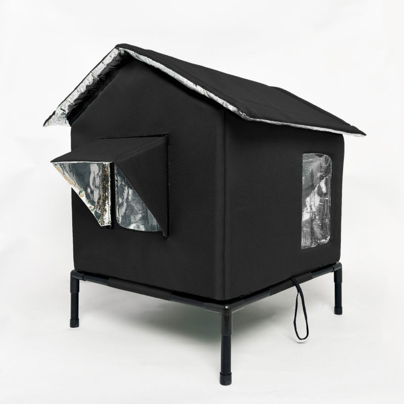 🐱 LIMITED-TIME 50% OFF! ✨ All-Weather Elevated Outdoor Cat House – Waterproof, Thermal Lining, Foldable🐱