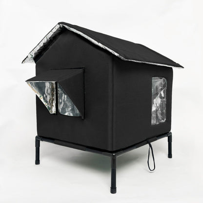 🐱 LIMITED-TIME 50% OFF! ✨ All-Weather Elevated Outdoor Cat House – Waterproof, Thermal Lining, Foldable🐱