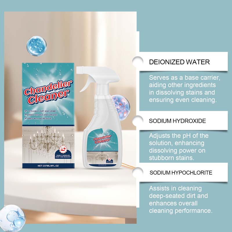 Spray for cleaning and caring for chandeliers