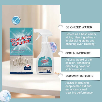 Spray for cleaning and caring for chandeliers