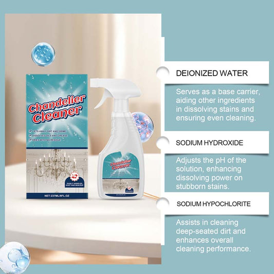 Spray for cleaning and caring for chandeliers