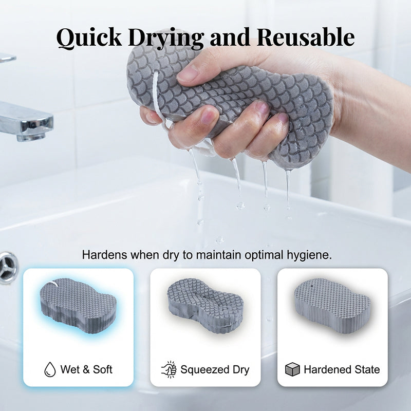 💦Last Day 70% OFF💦Dual-Sided Exfoliating Bath Sponge