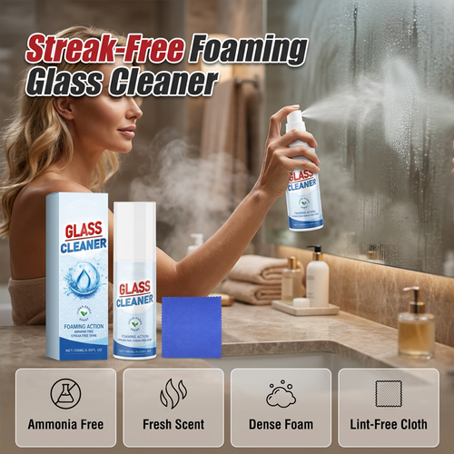 ✨ Foaming glass cleaner for streak-free shine