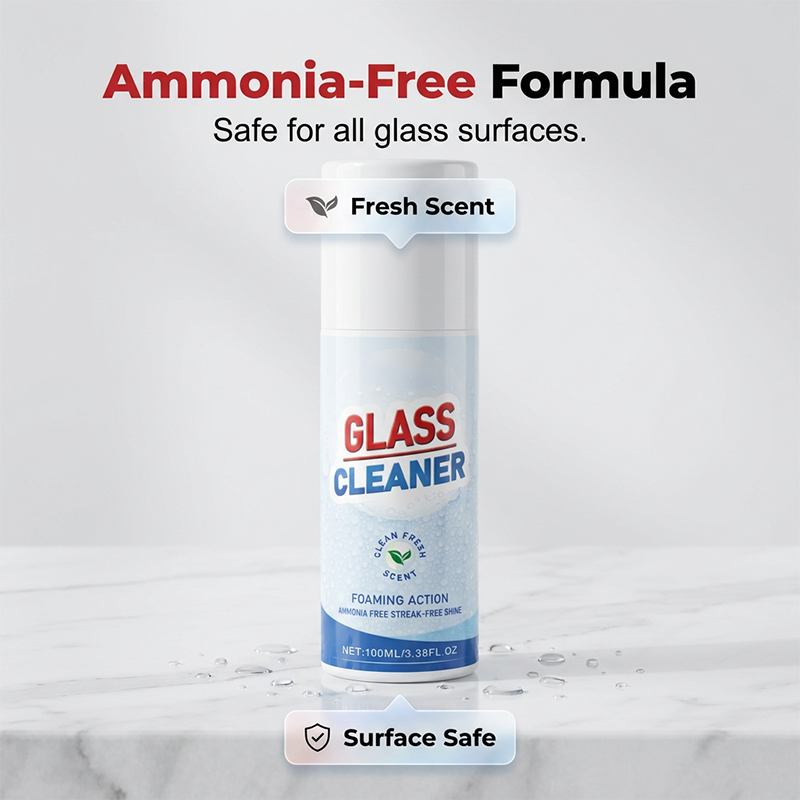 ✨ Foaming glass cleaner for streak-free shine