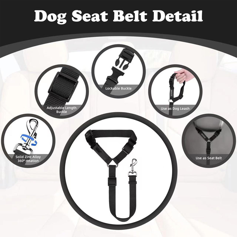 💐50% OFF! Car Safety Harness – Anti-Strangle Elastic Belt 🐶✔️【Limited Offer】