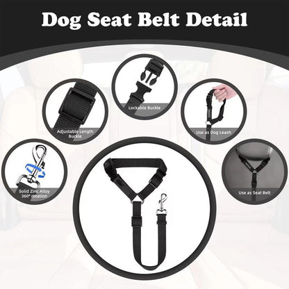 💐50% OFF! Car Safety Harness – Anti-Strangle Elastic Belt 🐶✔️【Limited Offer】