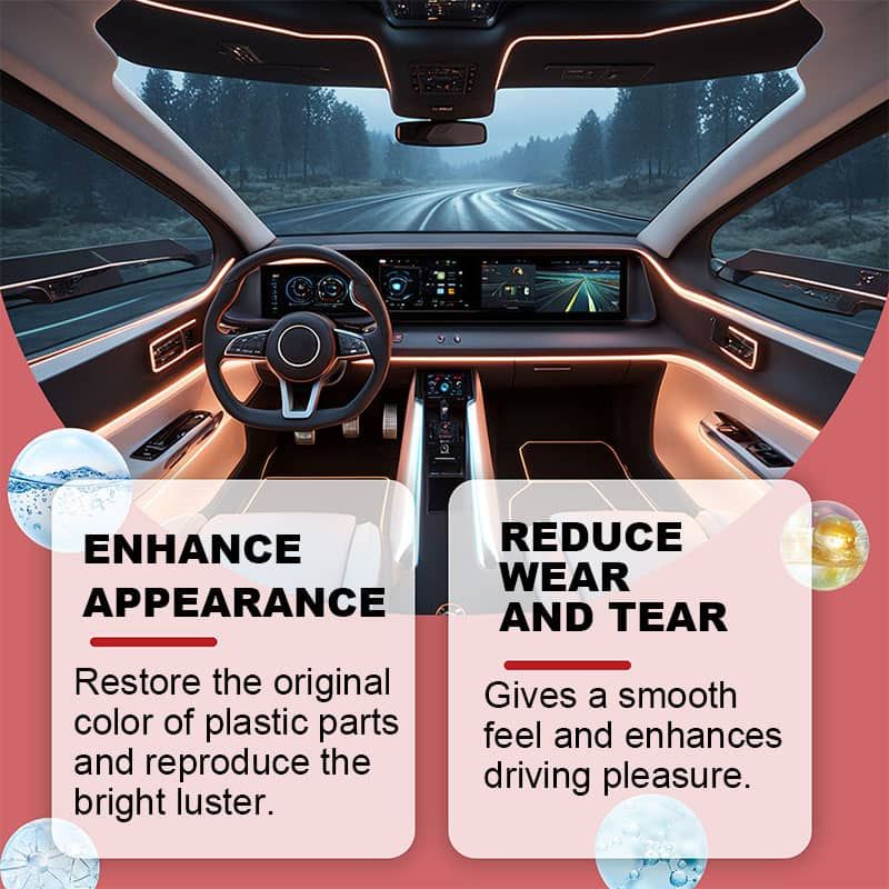 Cleaning and surface treatment of car plastic renovation