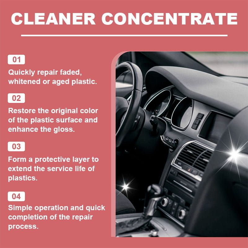 Cleaning and surface treatment of car plastic renovation