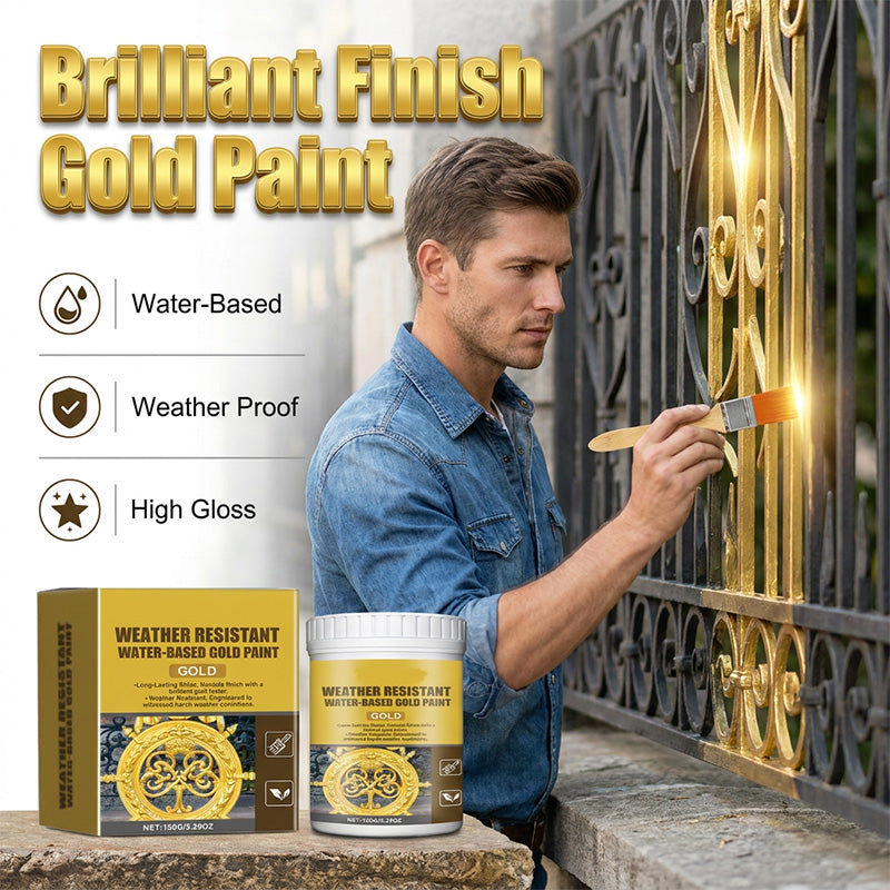 🔥Hot Sale - 49% OFF🔥Weather Resistant Water-Based Gold Paint