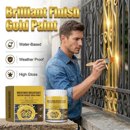 🔥Hot Sale - 49% OFF🔥Weather Resistant Water-Based Gold Paint