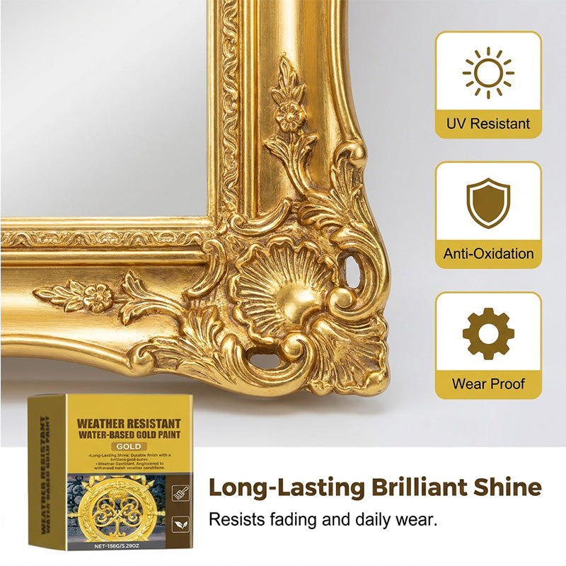 🔥Hot Sale - 49% OFF🔥Weather Resistant Water-Based Gold Paint