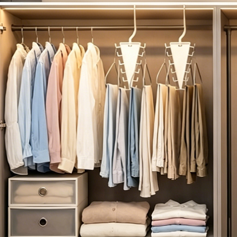 💥 50% OFF TODAY! Multifunctional Triangular Hanger – Easily Organize Your Closet 👗