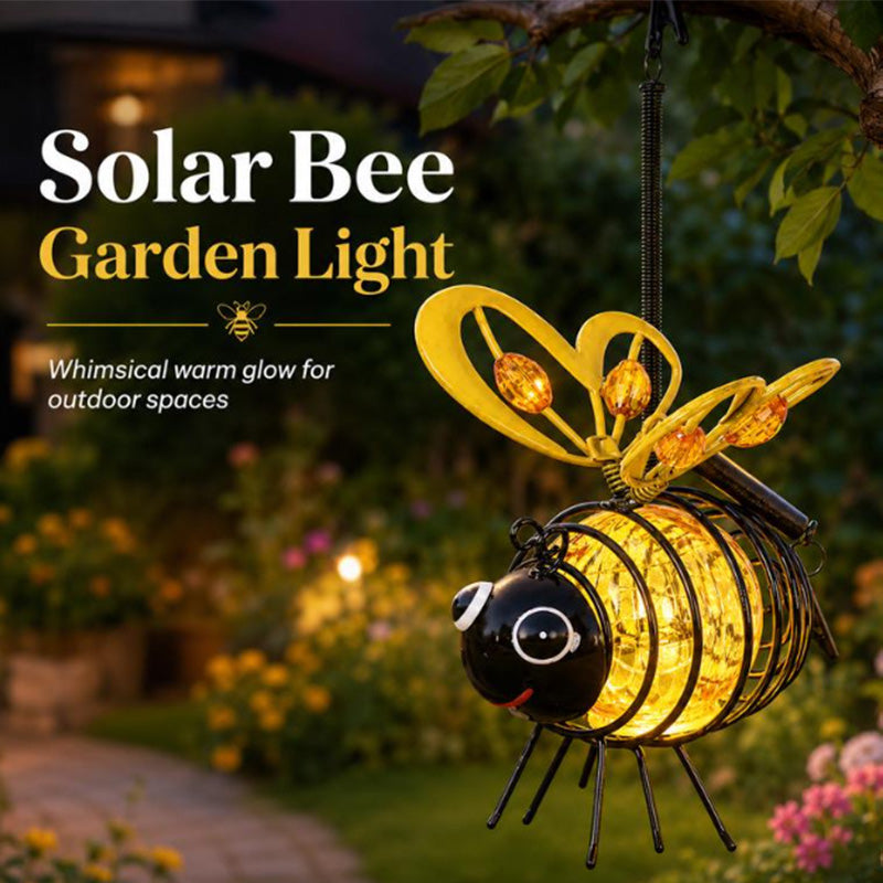 📢📢50% OFF !! ⏰🐝 Solar Powered Hanging Bee Garden Light
