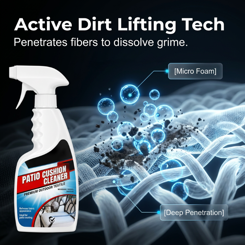 🪑✨ Patio cushion cleaner – removes stains, safe for fabrics, family & pets!