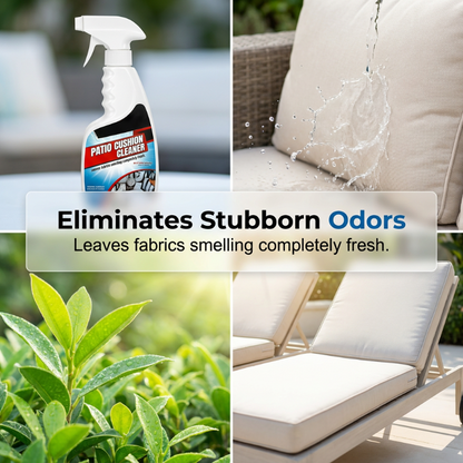 🪑✨ Patio cushion cleaner – removes stains, safe for fabrics, family & pets!