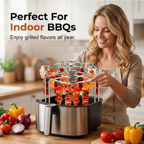 ✨Summer Limited-Time 50% OFF 🍳Stainless Steel Air Fryer Skewer Rack