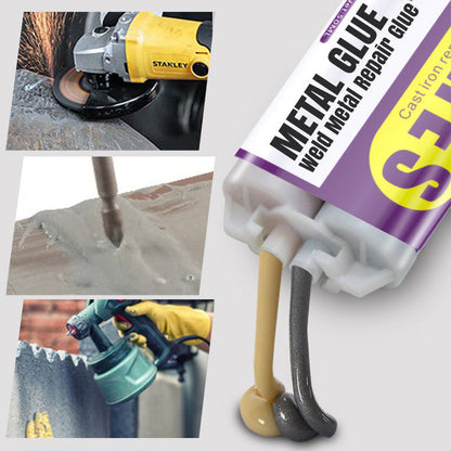 🔥Hot Sale 48% OFF🔥 Metal Weld Repair Glue – 2-Part Epoxy, Waterproof, Heat-Resistant, Drillable 🔧
