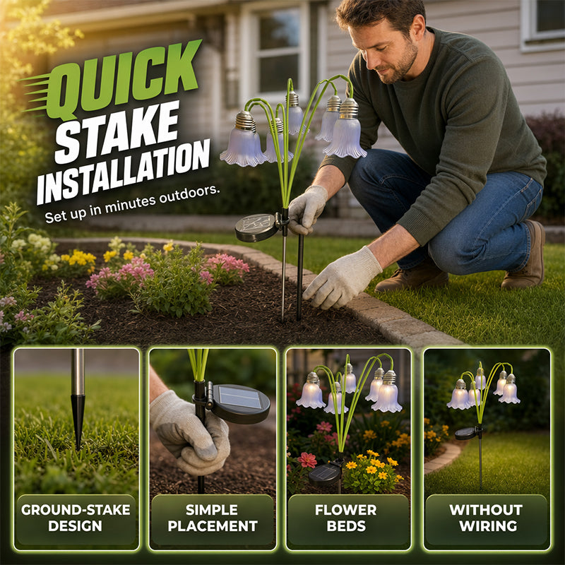📢📢40% OFF !! ⏰Solar Flower Lights Outdoor Garden Decorations