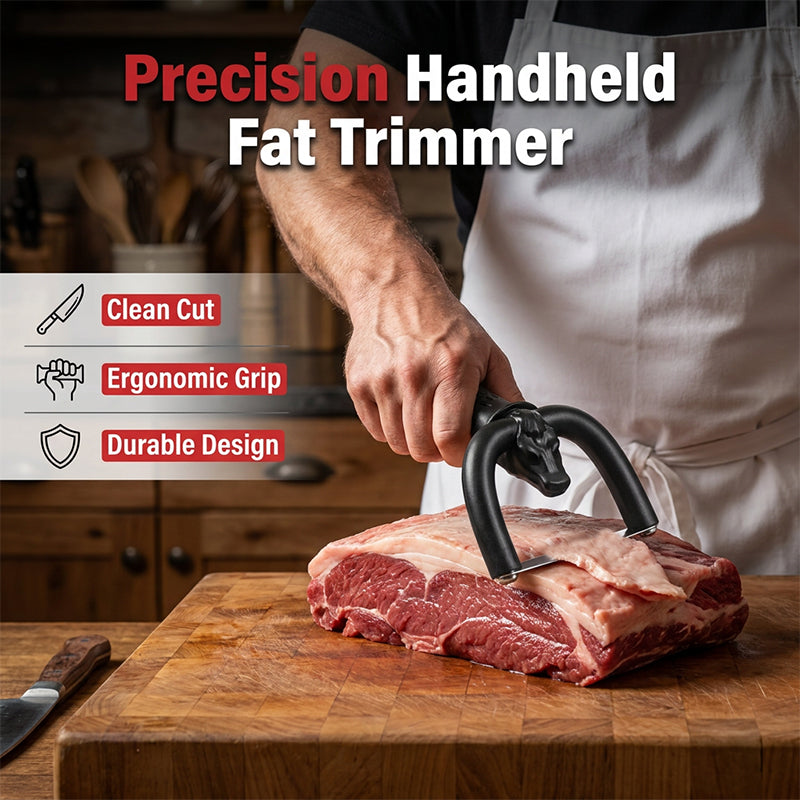 🔥 30% OFF! 🥩 Handheld Fat Trimmer for Beef & Pork, Portable Meat Fat Remover Tool, Easy Brisket Trimming BBQ Kitchen Gadget