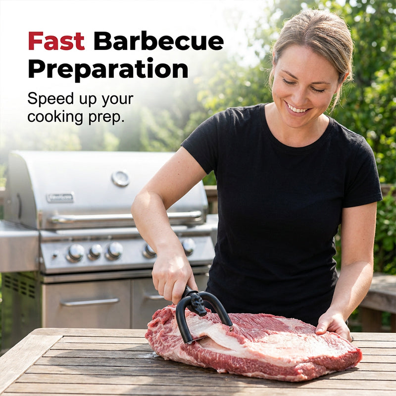 🔥 30% OFF! 🥩 Handheld Fat Trimmer for Beef & Pork, Portable Meat Fat Remover Tool, Easy Brisket Trimming BBQ Kitchen Gadget