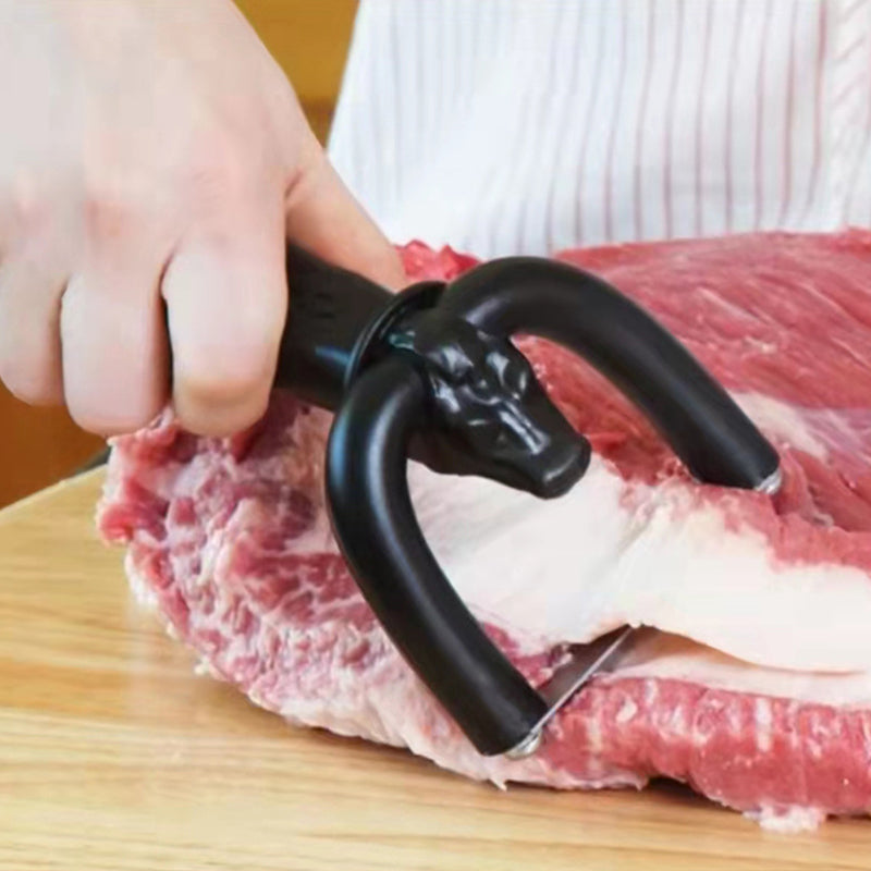 🔥 30% OFF! 🥩 Handheld Fat Trimmer for Beef & Pork, Portable Meat Fat Remover Tool, Easy Brisket Trimming BBQ Kitchen Gadget