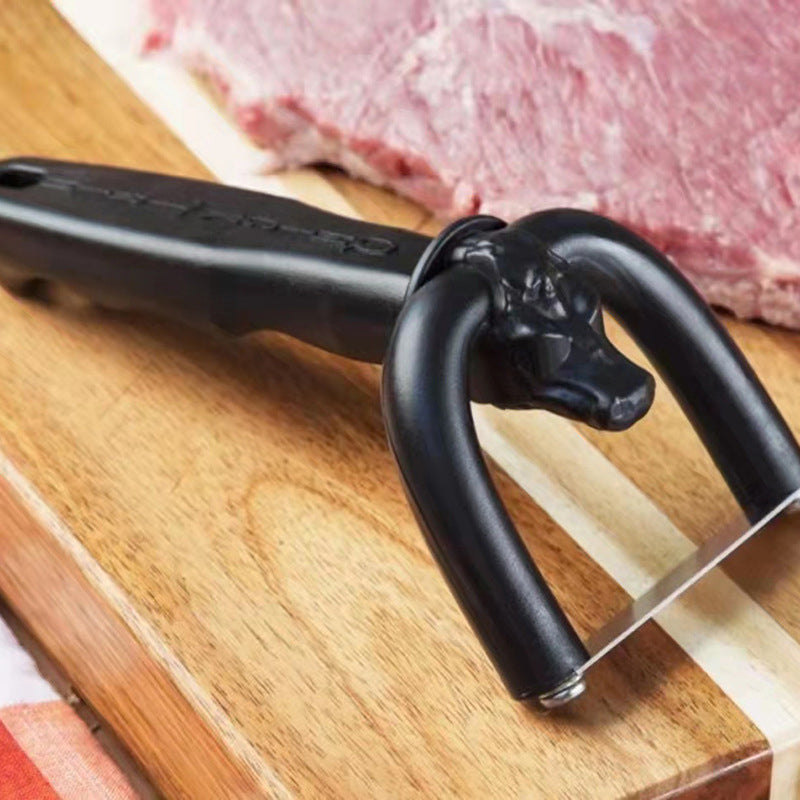 🔥 30% OFF! 🥩 Handheld Fat Trimmer for Beef & Pork, Portable Meat Fat Remover Tool, Easy Brisket Trimming BBQ Kitchen Gadget