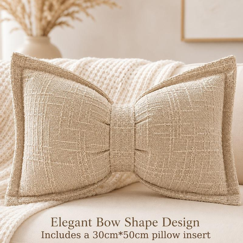 📢📢50% OFF !! ⏰Soft Chenille Bow-Shaped Throw Pillow